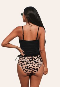 Cupshe LEOPARD  DRAWSTRING SET - Bikiny - black