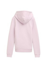Felpa con cappuccio rosa dal texture morbida, caratterizzata da maniche lunghe, vestibilità rilassata e polsini e orlo a costine.