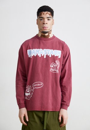 Manastash TEE MUSHROOM - Long sleeved top - burgundy