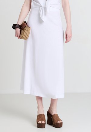LUNGA VISC - Jupe longue - bianco ottico