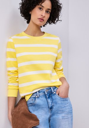 GESTREIFTES - Sweatshirt - gelb