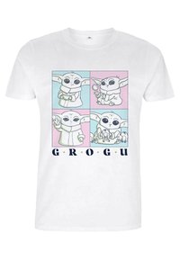 Star Wars STAR WARS: THE MANDALORIAN GROGU CUTE BOXUP UNISEX - Camiseta estampada - white