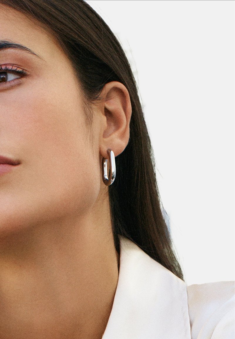 EDBLAD MODERNIST HOOPS LARGE - Auskarai - steel