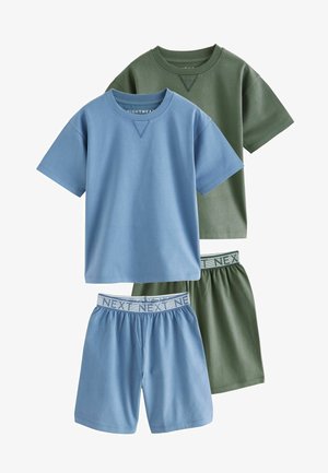 Next, SET - Nachtwäsche Set - navy grey plain