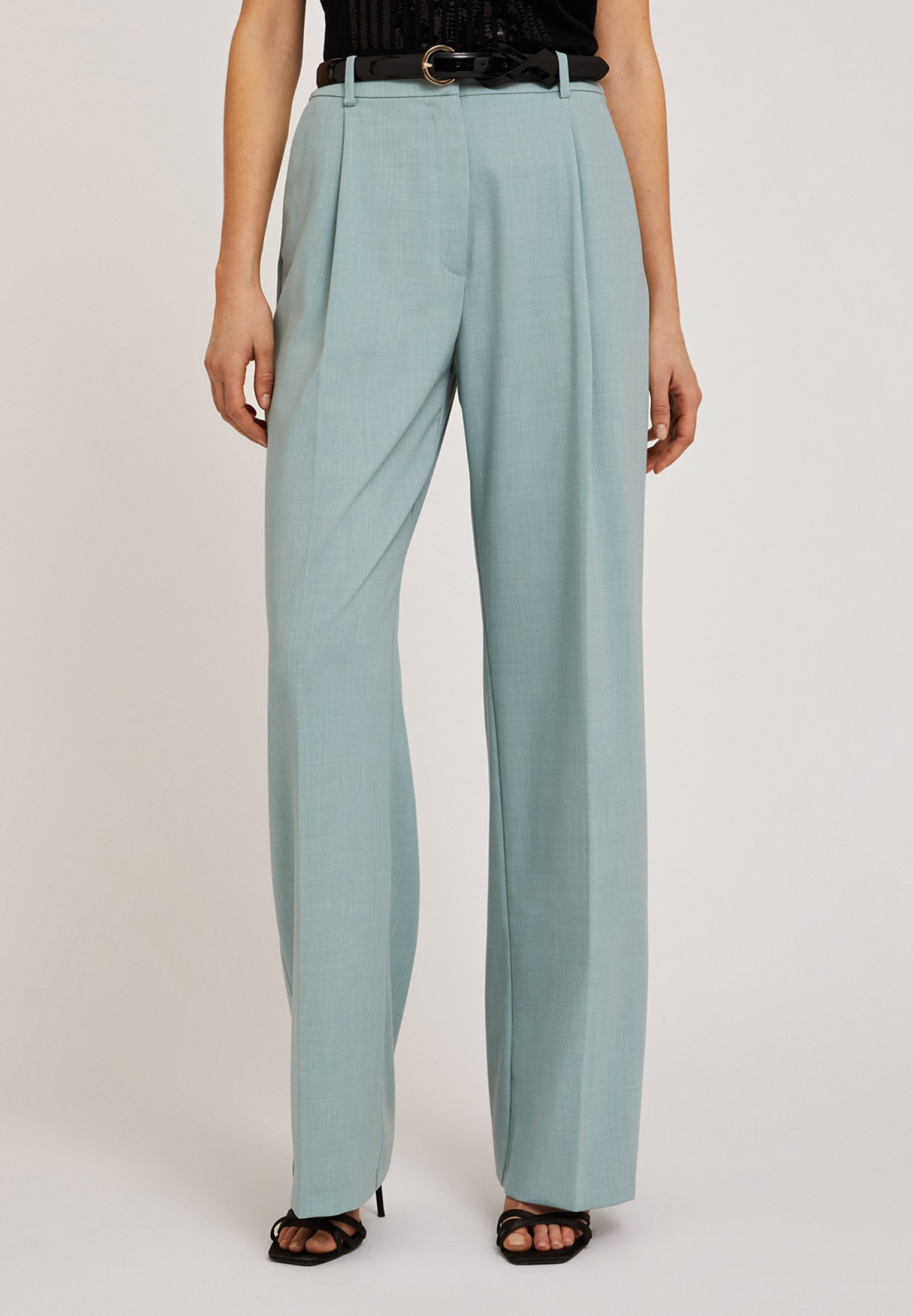 Pantalone Palazzo Pantalone Verde Elisabetta Franchi Pantaloni - Main Image