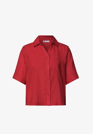 Street One, KURZARM HEMDBLUSE IN UNIFARBE - Overhemdblouse - salsa red