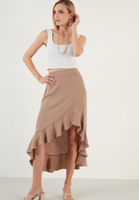 LELA REGULAR FIT - Trapecinis sijonas - mink