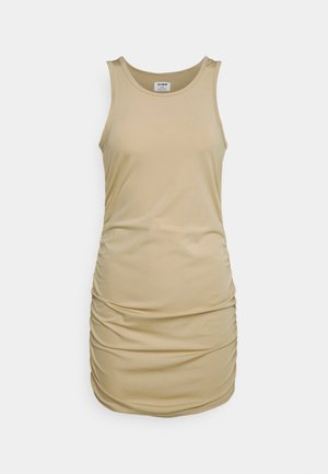 Cotton On Petite RAINA SLEEVELESS RUCHED DRESS - Vestido de malha - latte
