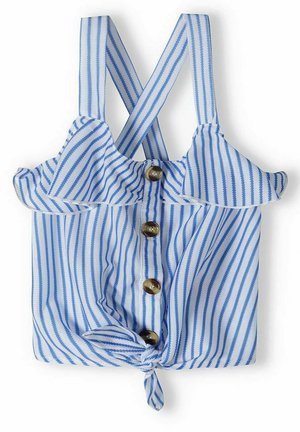 STRIPED TIE FRONT - Blusa - blue/white