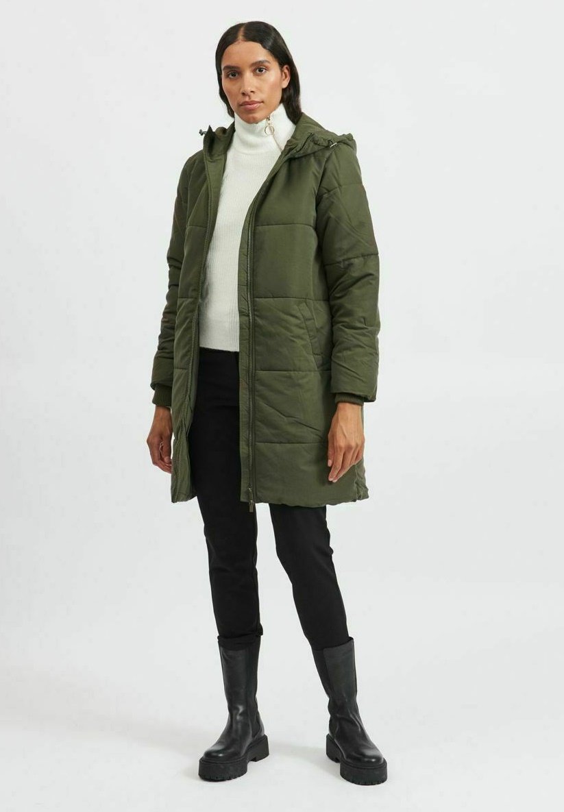 dark green long jacket