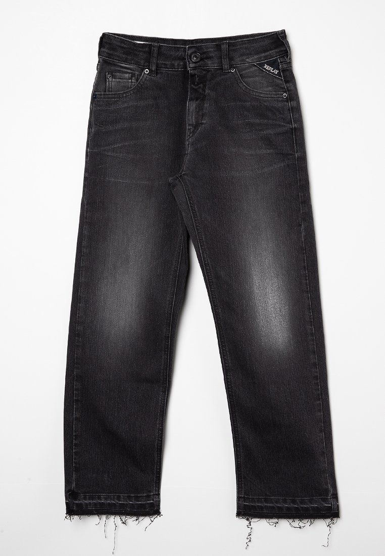 Replay Straight leg jeans donkergrijs