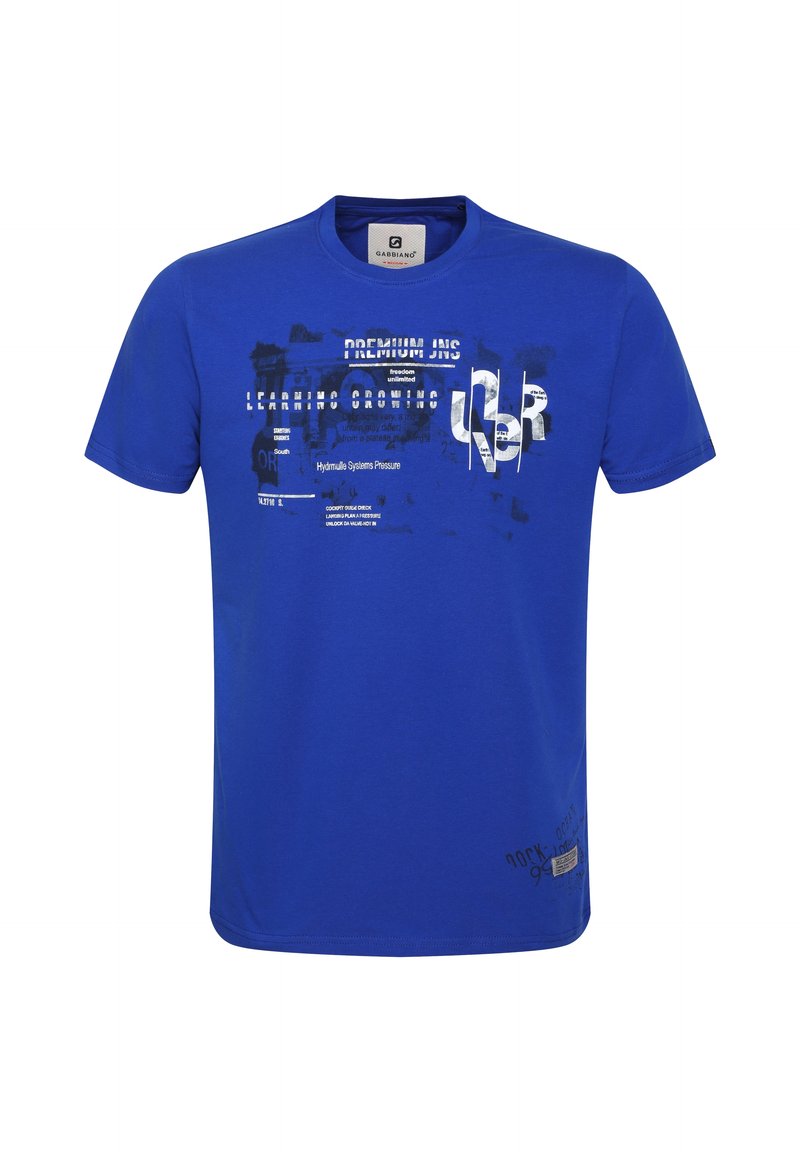 Gabbiano ROUND NECK - Apdrukāts T-krekls - mottled blue