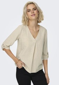 JDY - JDYSAY V NECK  - Bluse - oatmeal Miniaturebillede 1