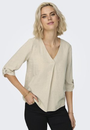 JDY JDYSAY V NECK  - Bluse - oatmeal