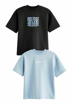 2PK - T-shirts print - blue black subscribe