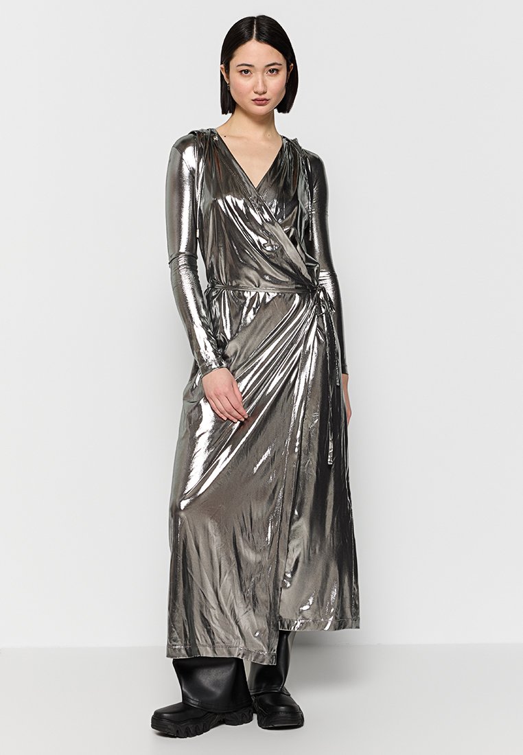 Diesel Maxi-jurk zilverkleurig