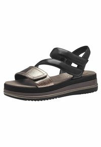 Tamaris COMFORT  - Platform sandals - black comb