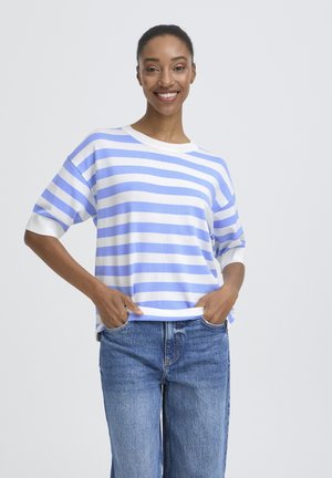 BYMMORLA - T-shirt print - della robbia blue stripe