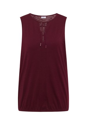 Cecil, TOP MIT SPLIT NECK UND BÄNDERN - Top - red wine