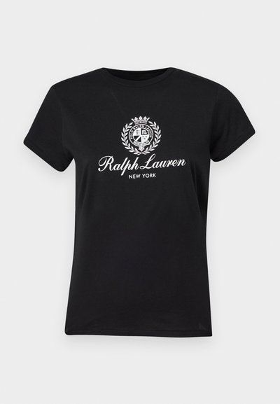 Polo Ralph Lauren HOTEL SHORT SLEEVE - Marškinėliai su spaudiniu - polo black/white