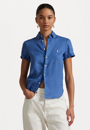 Polo Ralph Lauren LINEN SHORT SLEEVE SHIRT - Pogājama blūze - retreat blue