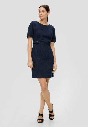 s.Oliver BLACK LABEL KLEID AUS BOUCLÉ granatowy