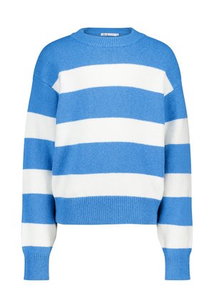 Pullover - white blue