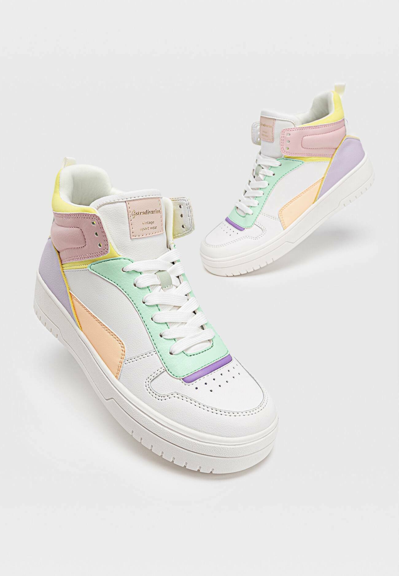 Stradivarius Sneakers hoog - pink/donkerroze - Zalando.be