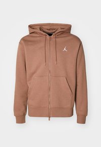 Felpa con zip - archaeo brown/white