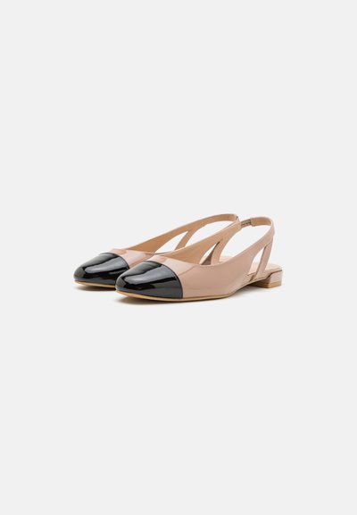 Stuart Weitzman SLEEK SLINGBACK - Slingback ballerina´s - fawn/black