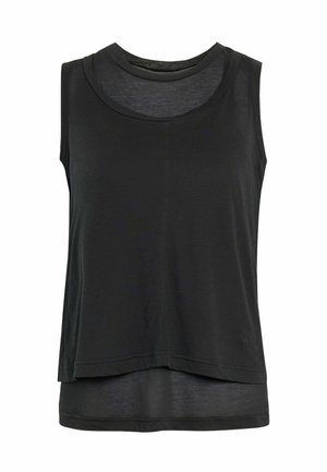 adidas Sportswear, ADIDAS SPORTSWEAR SOFT LUX SHEER TANK TOP - Toppi - black