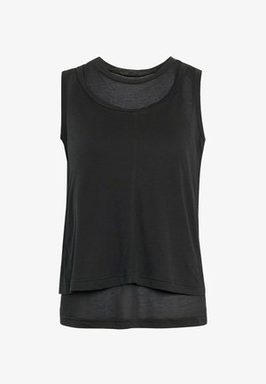 adidas Sportswear, ADIDAS SPORTSWEAR SOFT LUX SHEER TANK TOP - Toppi - black