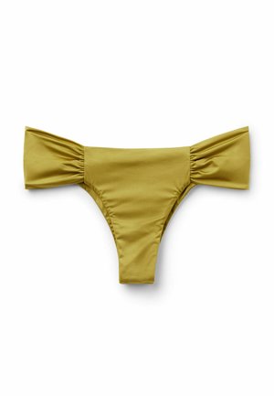 Calzedonia, SHINY SATIN RUCHED BRAZILIAN - Bikini-Hose - yellow