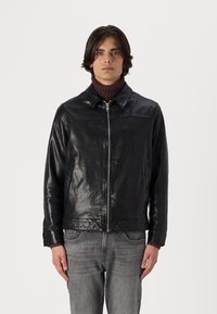 DRYKORN RIKKA - Casaco de couro - black