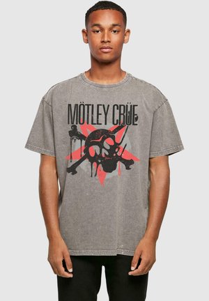 MOTLEY CRUE - MONTAGE SKULL ACID WASHED HEAVY - T-shirt con stampa - asphalt