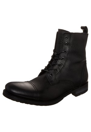 Schnürstiefelette - black