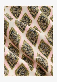 Vybrané, khaki green cream foil woodblock