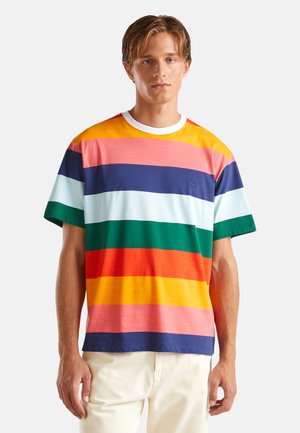 United Colors of Benetton STRIPED  - Triko s potiskem - multicolor