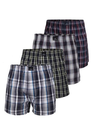 4 PACK - Boxershorts - blau mittel karo