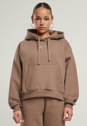 Karl Kani SMALL SIGNATURE ESSENTIAL - Džemperis ar kapuci - taupe