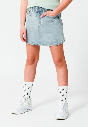 A-snit nederdel - bleached denim