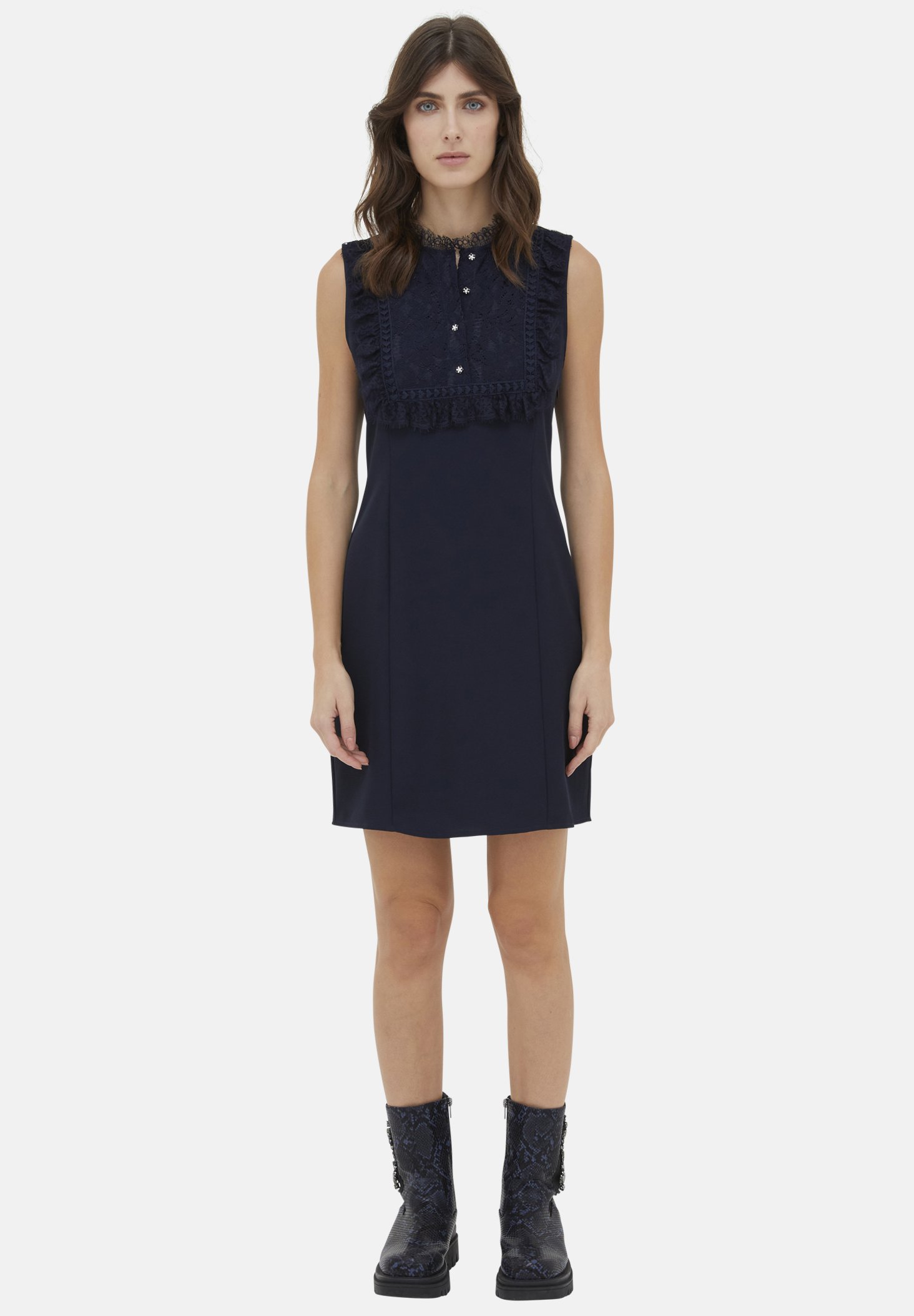 Motivi CON PLASTRON IN PIZZO - Vestito estivo - blu - Zalando.it