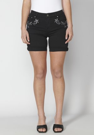 Denim shorts - negr  black