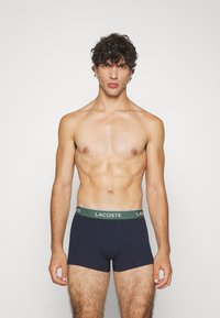 Lacoste 3 PACK - Boxer alsónadrág - bleu marine/vert fonce/orange