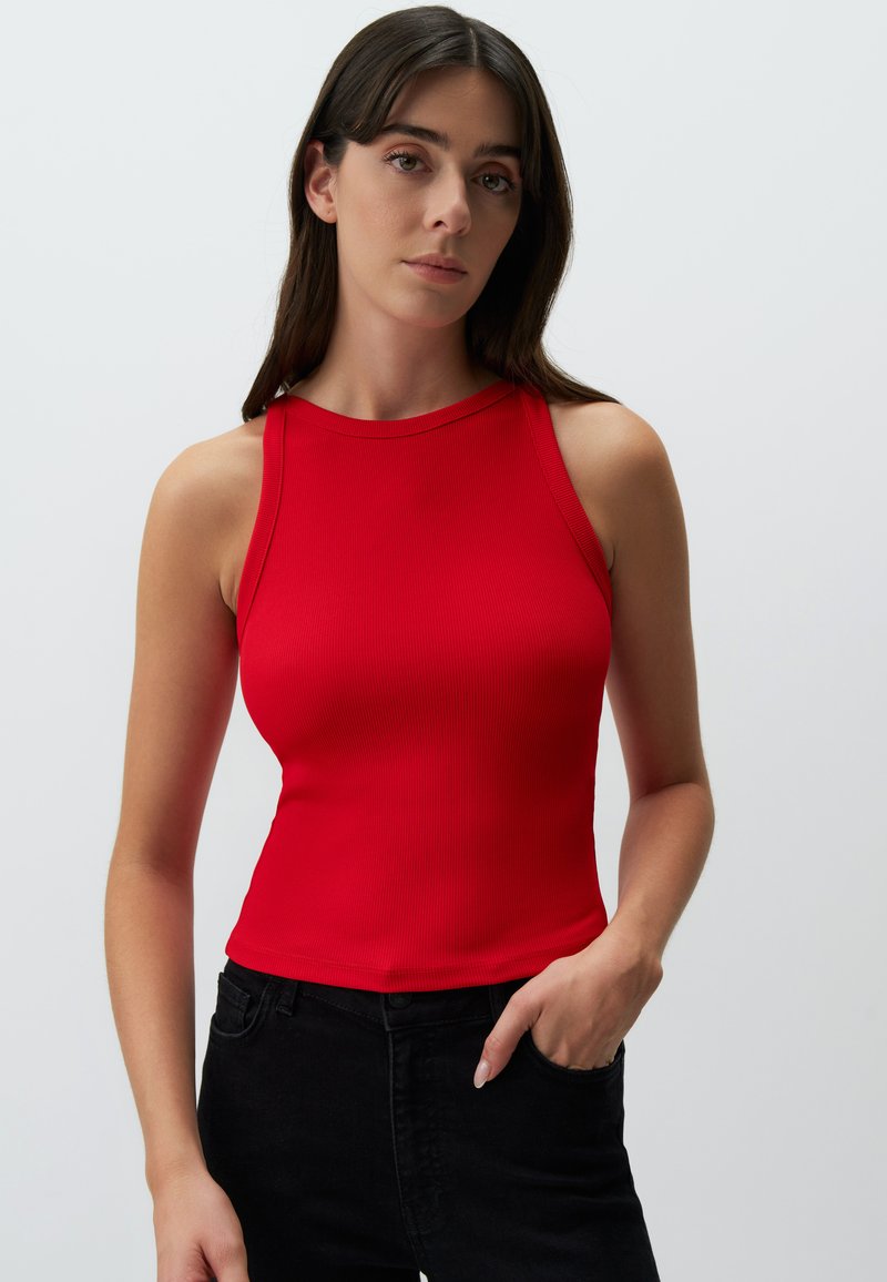 Jimmy Key SLIM FIT HALTER NECK BASIC - Top - red
