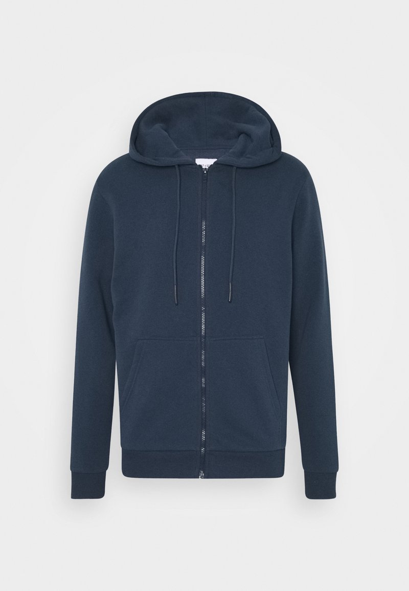dark blue zipper hoodie