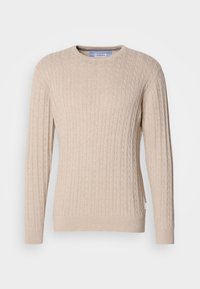 O NECK CABLE - Camisola - off white melange