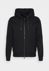 Felpa con zip - nero