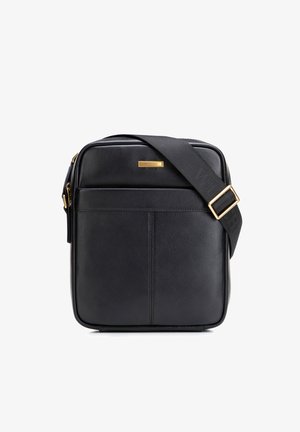 WITTCHEN, MESSENGER WITH DECORATIVE STITCHING - Umhängetasche - black