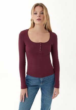 MIT KNOPFDETAILS - Maglietta a manica lunga - red